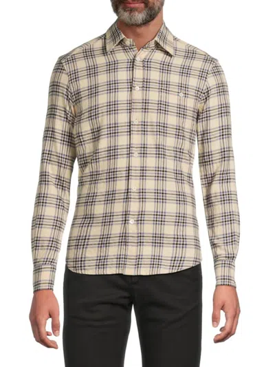 Barena Venezia Men's Faziol Plaid Stretch Cotton Shirt In Multi