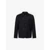 Barena Venezia Mens Navy Patch-pocket Wool Overshirt In Blue