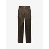 Barena Venezia Mens Army Nerio Pleated Cotton Trousers In Green