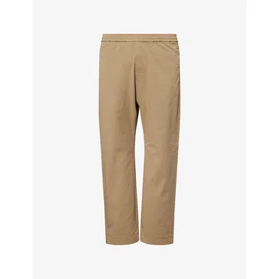 Barena Venezia Mens Tan Bativoga Straight-leg Cotton Trousers In Brown