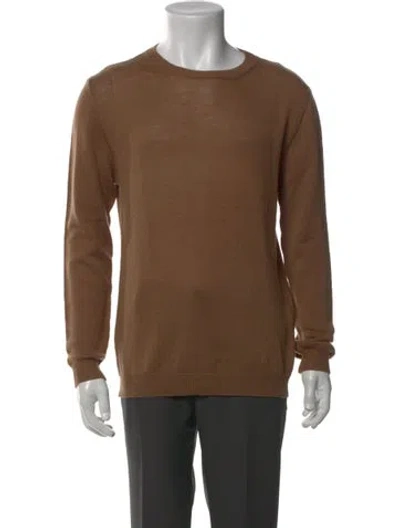 Pre-owned Barena Venezia Merino Wool Crew Neck Pullover In Brown
