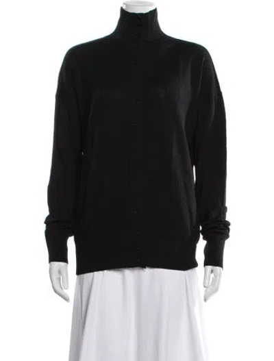 Pre-owned Barena Venezia Merino Wool Open Front Sweater W/ Tags In Black