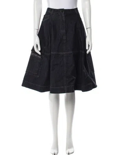 Pre-owned Barena Venezia Midi Length Skirt W/ Tags In Blue