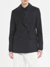 Barena Venezia Double Breasted Tailored Jacket Pockets In Black