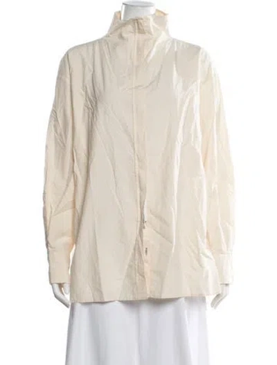 Pre-owned Barena Venezia Mock Neck Long Sleeve Top W/ Tags In Neutrals
