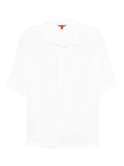 Barena Venezia Mola Half-button Linen Shirt In Neutral