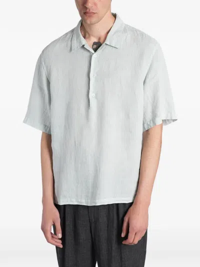 Barena Venezia Mola Short-sleeve Polo Shirt In Gray