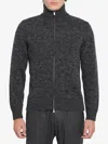 Barena Venezia High Collar Wool Knit Sweater In Gray