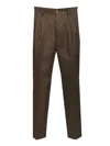 Barena Venezia Mens Army Nerio Pleated Cotton Trousers In Green