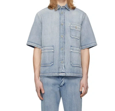 Barena Venezia Non-stretch Denim Shirt In Blue