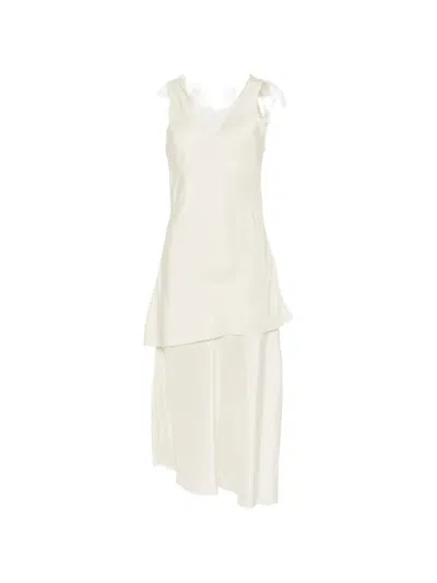 Barena Venezia Nova V-neck Asymmetric Dress In Neutral