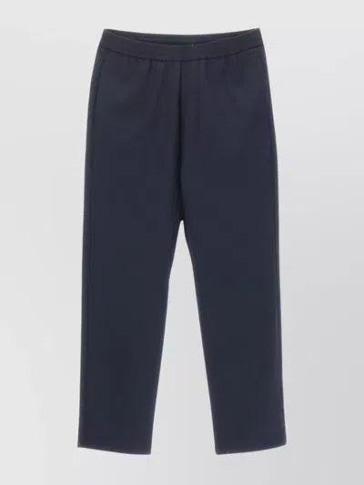 Barena Venezia Novento Elastic Waistband Trousers With Back Pockets In Blue