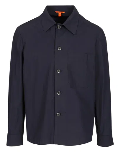 Barena Venezia Overshirt Cedrone Vion Cotone Lycra In Blue