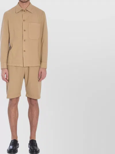 BARENA VENEZIA OVERSHIRT COTTON CRINKLED DIAGONAL WEAVE