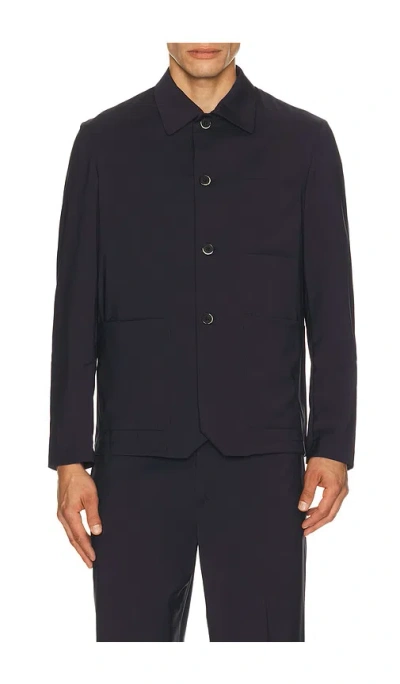 Barena Venezia Overshirt Visal Tropical In Blue