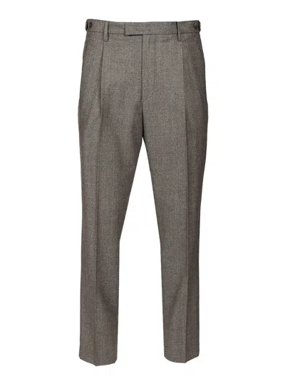 Barena Venezia Pantalone Masco Bita 100 Lana Trousers Brown In Gray