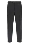 Barena Venezia Straight Leg Trousers With Back Pockets And Belt Loops In Black