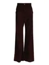Barena Venezia Pantalone Nini Sofa 55 Cot 43 Visc 2 Elastan Trousers Brown In Black