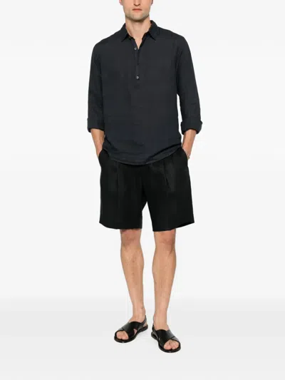 Barena Venezia Pavans Telino Button-up Long-sleeve Shirt In Black