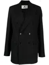 Barena Venezia Pinstripe-pattern Double-breasted Blazer In Black