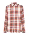 Barena Venezia Barena Check Print Cotton Blend Shirt In Red
