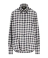 Barena Venezia Embroidered-collar Checked Shirt In Black