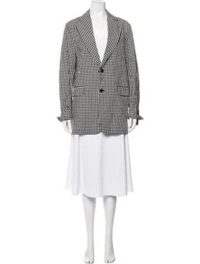 Pre-owned Barena Venezia Plaid Print Blazer In Multicolor