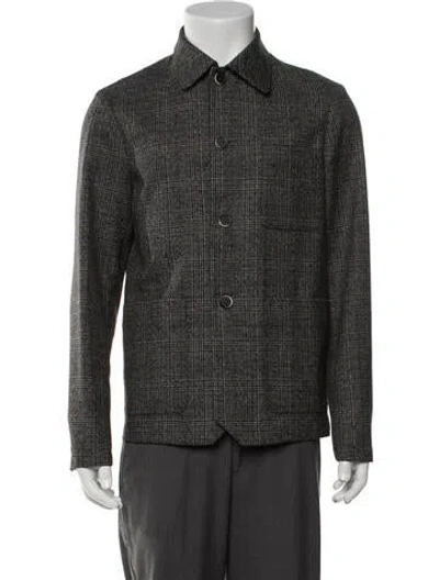 Pre-owned Barena Venezia Plaid Print Jacket In Grey