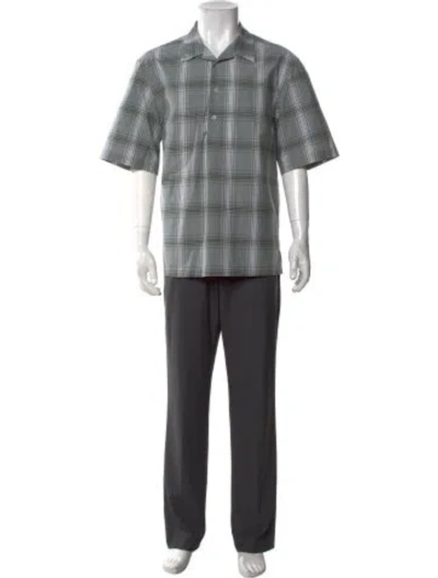Pre-owned Barena Venezia Plaid Print Short Sleeve Shirt W/ Tags In Multicolor