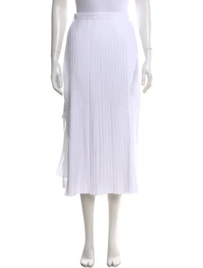 Pre-owned Barena Venezia Pleated Accents Midi Length Skirt W/ Tags In White