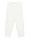 Barena Venezia Pleated Cotton Trousers In White