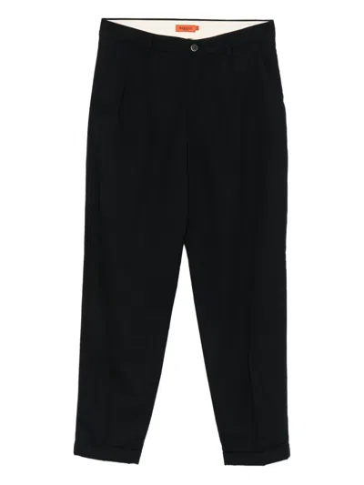 Barena Venezia Pleated Cuffed-hem Trousers In Black