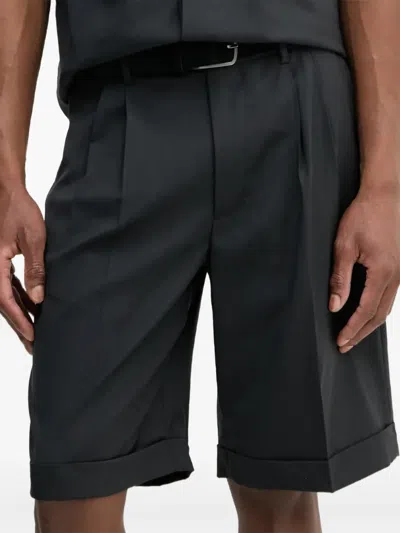 Barena Venezia Pleated Cuffed Shorts In Black