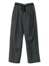 Barena Venezia Pleated Drawstring Trousers In Gray