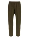 Barena Venezia Straight Leg Elastic Waistband Pants With Back Pockets In Brown