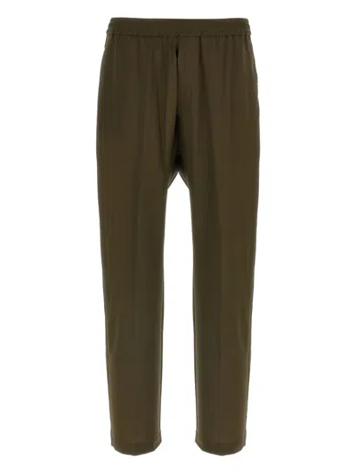 BARENA VENEZIA PLEATED ELASTIC-WAISTBAND TROUSERS