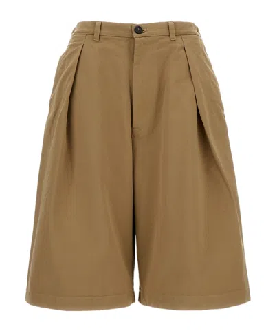 Barena Venezia Pleated Shorts In Brown