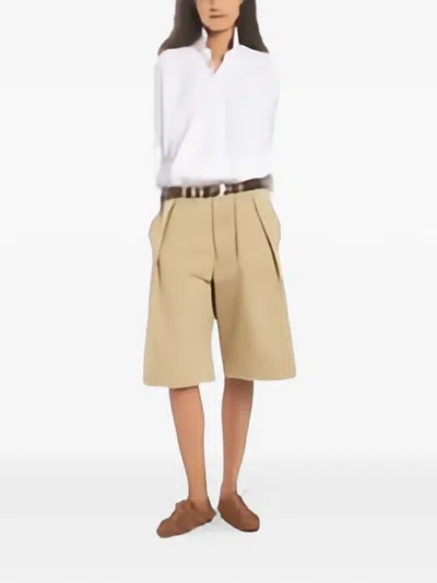 Barena Venezia Pleated Shorts In Neutral