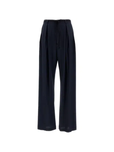 Barena Venezia Pleated Wide-leg Trousers In Black