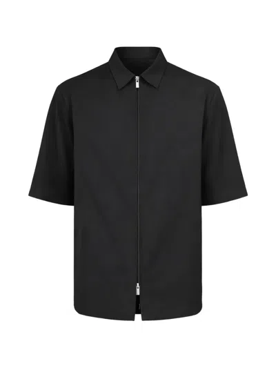 Barena Venezia Prama Casual Short-sleeve Zip-up Jacket In Blue