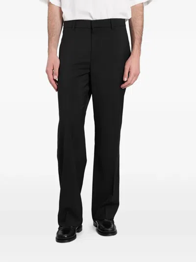 Barena Venezia Pressed-crease Straight-leg Trousers In Black
