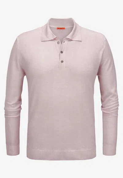 Barena Venezia Rib-knit Polo Sweater In Lilac