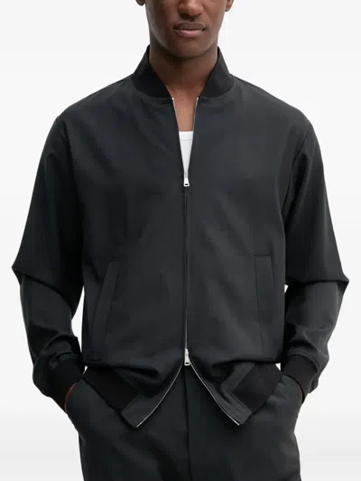 Barena Venezia Ribbed-collar Bomber Jacket In Black