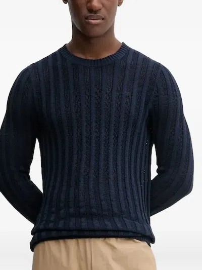 Barena Venezia Ribbed-knit Sweater In Blue