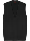 Barena Venezia V-neck Ribbed-knit Wool Vest In 灰色