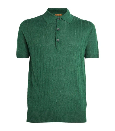 Barena Venezia Ribbed Polo Shirt In Green