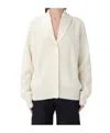 Barena Venezia Ribbed Shawl-collar Cardigan In White