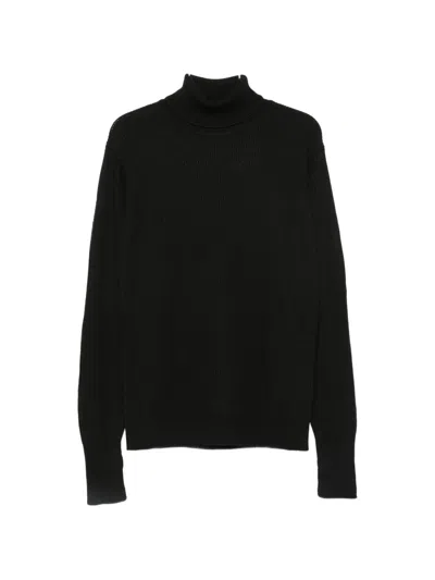 Barena Venezia Ribbed-knit Roll-neck Sweater In Black