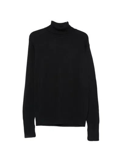 Barena Venezia Ribbed-knit Roll-neck Turtleneck In Black