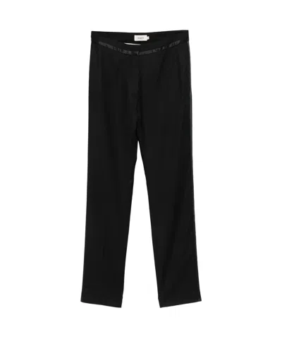 BARENA VENEZIA SATIN-TRIMMED TROUSERS